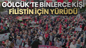 Gölcük'te binlerce kişi Filistin için yürüdü